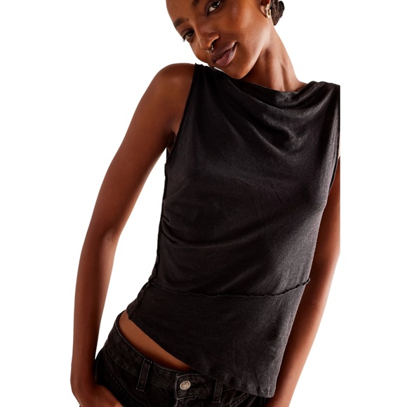 Free People We The Free Fall For Me Tank in Black - Picture 1 of 4